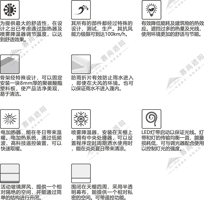 防水天棚簾技術覆蓋